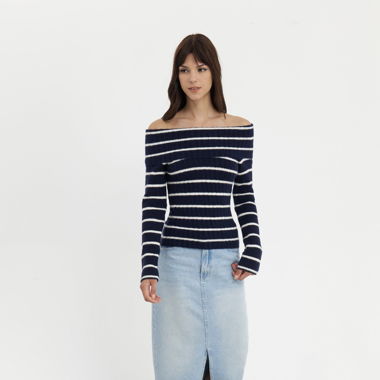 elegant off shoulder strickpullover 