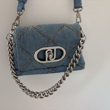 Borsa Liu Jo in jeans con dettagli argentati