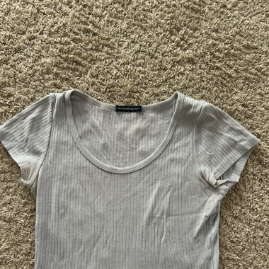 light blue top