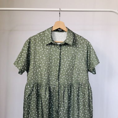 short green polka dot dress