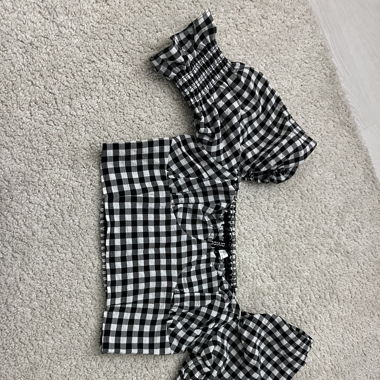 Top Vichy noir et blanc
