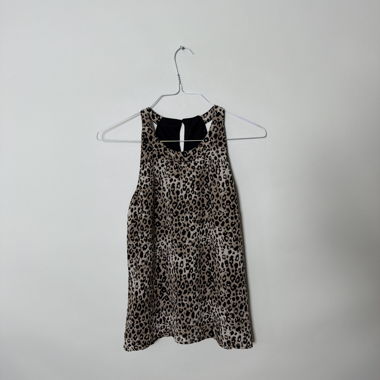 Leopard-Print Top ohne Ärmel