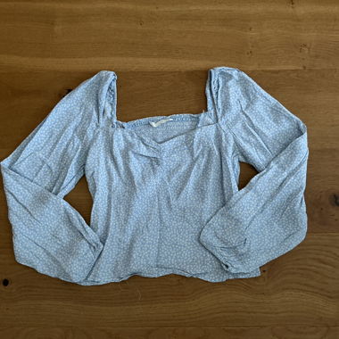 Light Blue Long-Sleeve Top