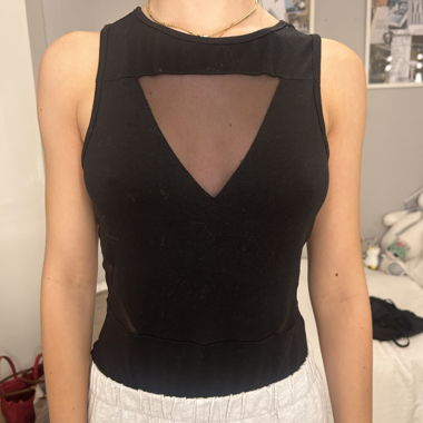 Black top with cutouts
