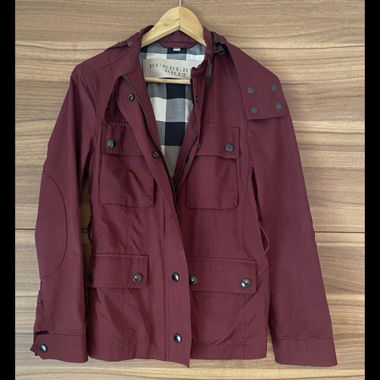 Burberry Brit Übergangsjacke, bordeauxrot