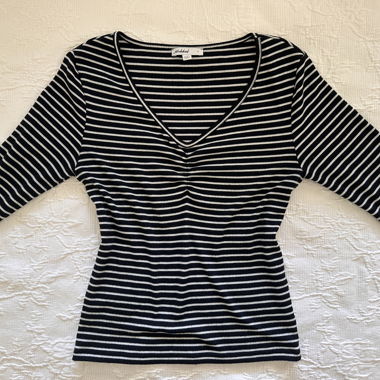 Striped long sleeve top