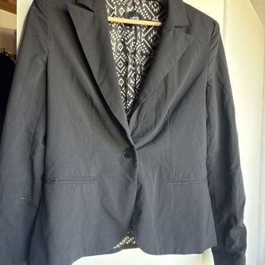 Blazer Nero con fodera a Motivo