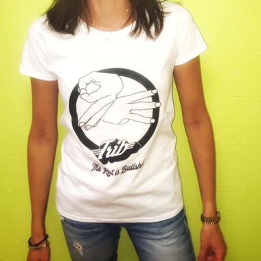 T-shirt 93 par Trib blanc coupe femme Taille L  