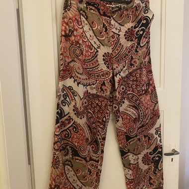 Zara Basic Printed Wide-Leg Trousers