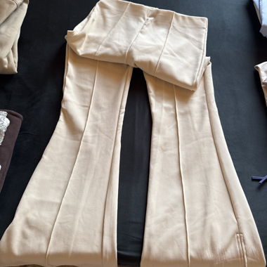 Beige Flared Pants