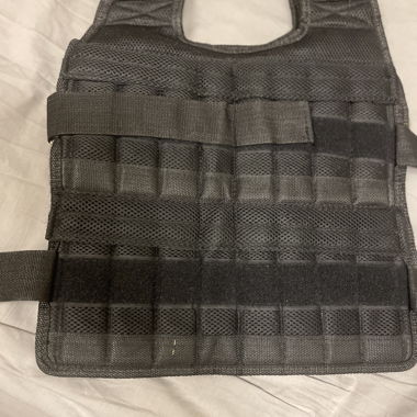 Black weighted vest.