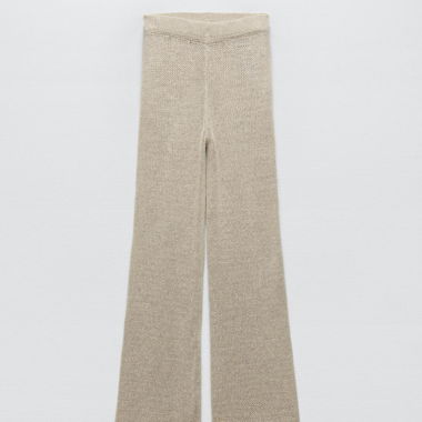 Pantalon en maille beige