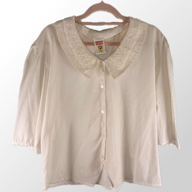CLOCKHOUSE - Camicetta vintage in pizzo bianco