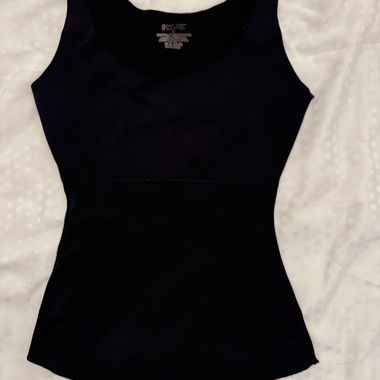 Black sleeveless top