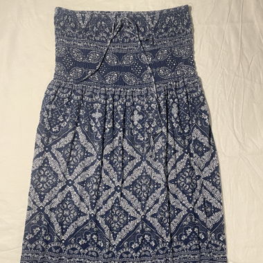 Blauer Jupe/Kleid mit Paisley-Muster