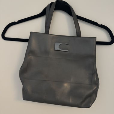 Borsa in pelle Coccinelle argento opaco/ grigia