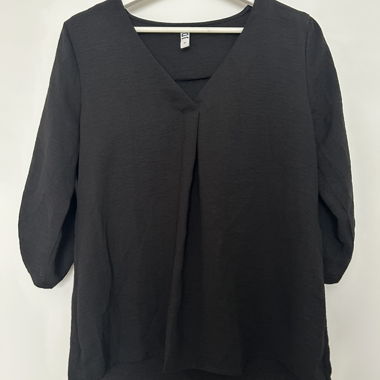 Blouse noire à manches 3/4