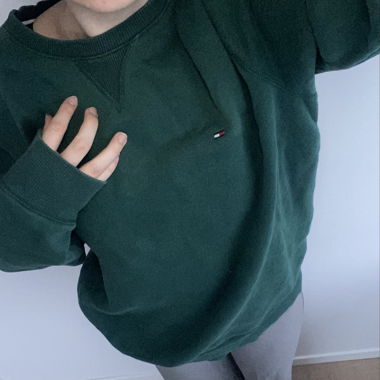 dunkelgrüner Tommy Hilfiger Pullover