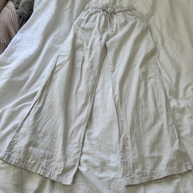 subdued linen pants