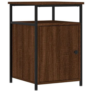 Table de chevet brun effet chêne 40 x 42 x 60 cm panneau dérivé du bois