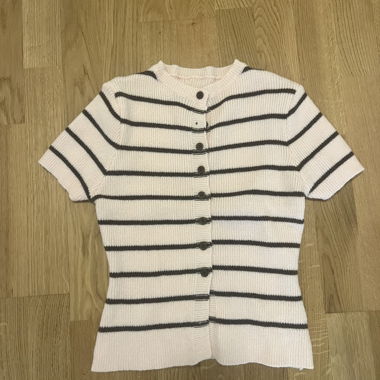 Cardigan in maglia a righe