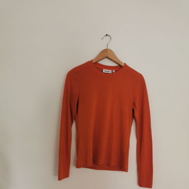 Chemise à manches longues orange Weekday XS 34