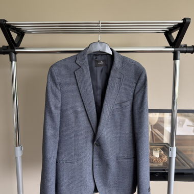 Vanguard - Grey textured men’s blazer - 50