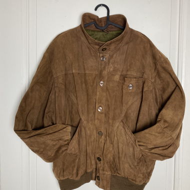 Giacca in camoscio marrone