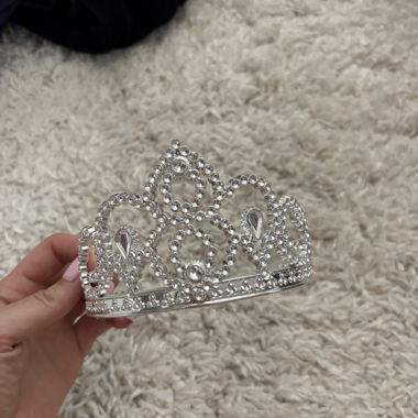 Strasskrone silber