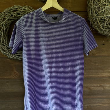 Vintage Lila gestreiftes T-Shirt