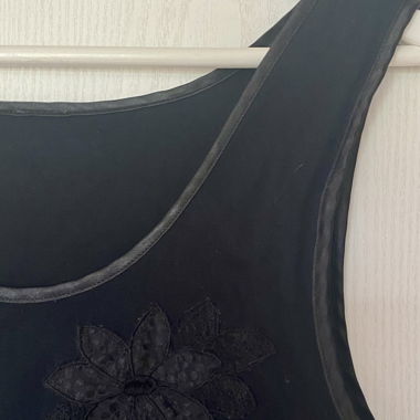 black tanktop with floral print