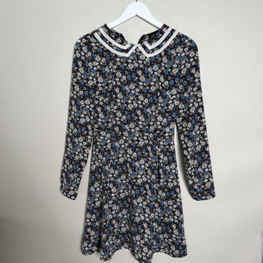 Robe longue à manches longues florale