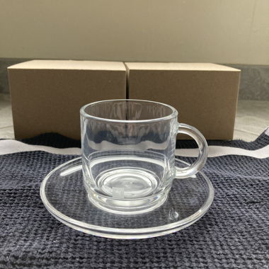2x Nespresso glass coffee cups, new
