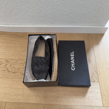 Chanel Espadrilles, Black Size 38