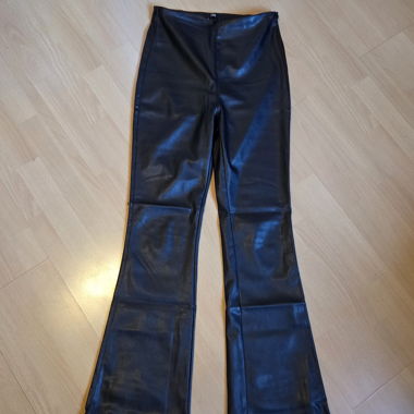 Pantalone in ecopelle nero