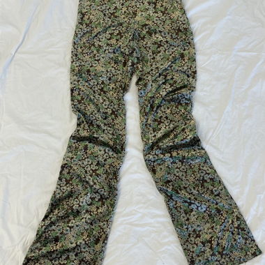 Pantaloni in velluto con fantasia floreale fairy