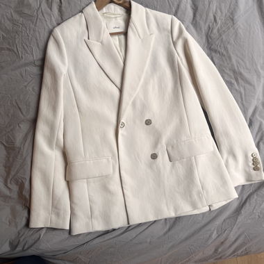 Blazer doppiopetto bianco Wilfred