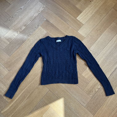 Hollister Zopfmuster Pullover blau S