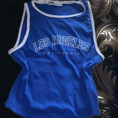Ärmelloses Los-Angeles-Top blau