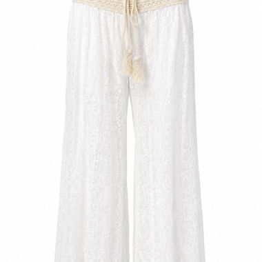 Pantalon en dentelle blanche