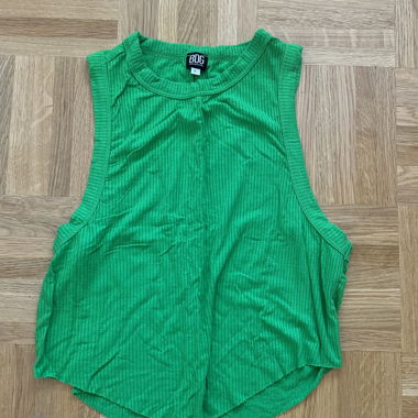 Green Ribbed Tank Top