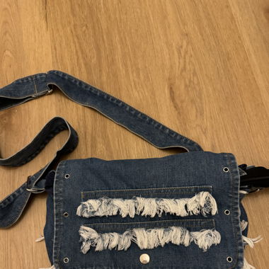 jeans bag mit fransen 