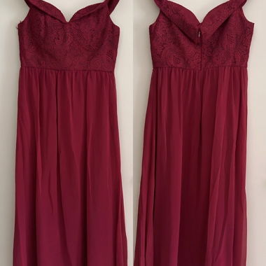 Bordeaux Spitzenkleid