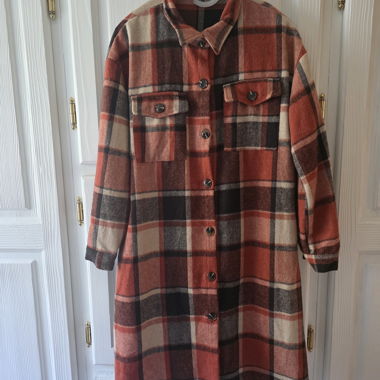 Checked coat
