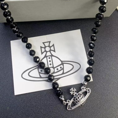 Vivienne westwood Schwarze Achatkette