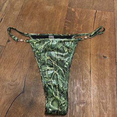 Bikini-Tanga-Unterteil mit Schlangenprint