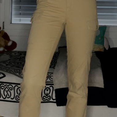 Beige trousers