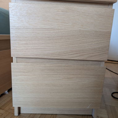 IKEA MALM Nachttisch helles Eichenfurnier
