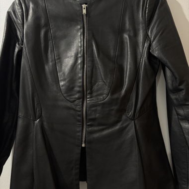 Zara Woman schwarze Lammlederjacke