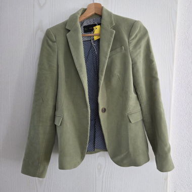 Green Zara Blazer with Elbow Patches